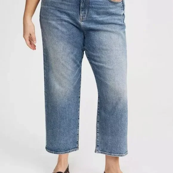 NWT TORRID plus high rise straight ankle crop jeans in Americano (sz20) - Picture 8 of 11